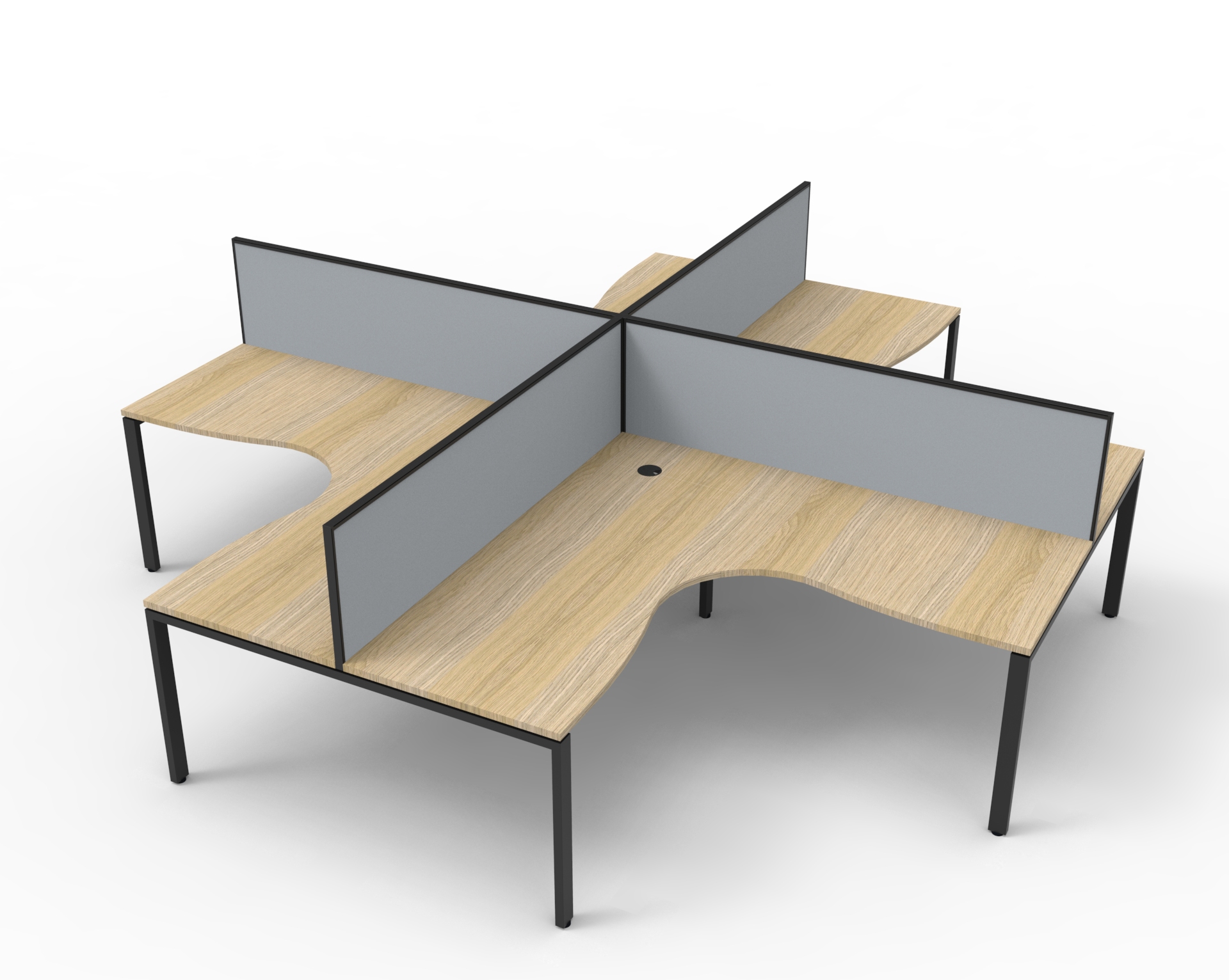 Profile 4 Person Corner Workstation